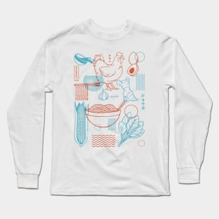 How To Do: Ramen Recipe Japanese Design Minimalist by Tobe Fonseca Long Sleeve T-Shirt